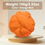 uxcell 3.53oz Wool Roving Yarn, Needle Felting Wool Fiber DIY Craft Needle Wet - Image 2