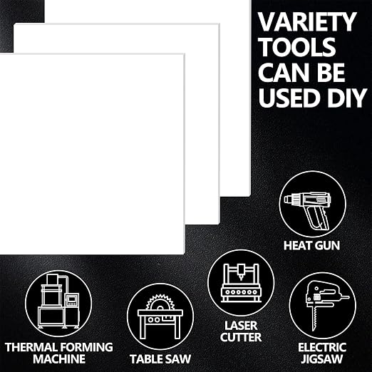 3 Pcs White 12 x 12 x 1/8 Inch Acrylic Sheets | Laser Cutting Plastic - Image 6