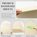 3 Pack 24 x 24 x 1/4 Inch-6mm Thick Basswood Sheets - Image 3