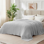 100% Cotton Muslin Blanket Twin 66" x 90", Breathable and Lightweight Cotton - Image 8