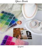 2500PCS 8mm Glass Beads Bracelet Making Kit, 96 Colors Crystal Beads - Image 4