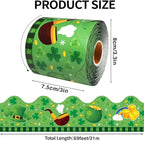 69 Feet St Patricks Day Bulletin Board Borders Lucky Shamrock Clover Rainbow - Image 2