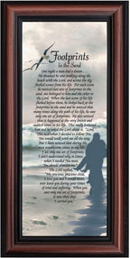 Footprints in the Sand Inspirational Wall Art, Beach Decor, Christian Gifts - Image 2