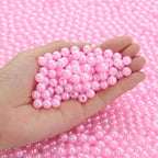 DUQGUHO Pink Pearl Beads for Crafts 8mm Plastic Pearl Beads by DUQGUHO