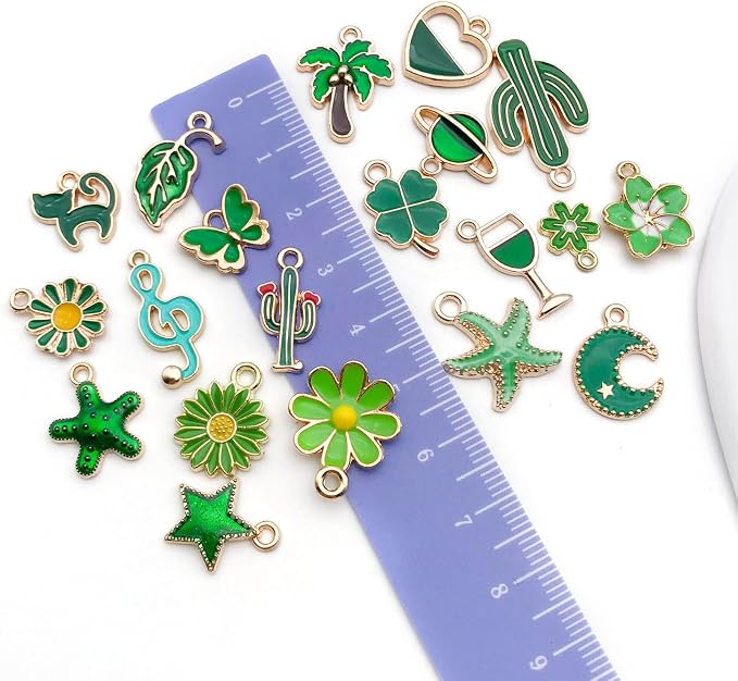 WOCRAFT 40pcs 20 pairs Assorted Enamel Bracelet Charms - Image 5