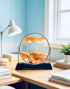 3D Moving Sand Art Glass Ornament, Stress Relief Desk Decor Gift - Image 2