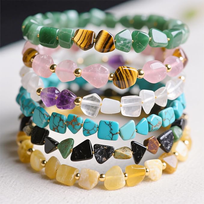 500pcs Natural Crystal Assorted Chip Beads Multicolor Random Mixed Gemstone and - Image 5