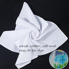 White Bandana for Tie Dye Party Supplies Plain Solid Cotton Large Headband Head - Image 4
