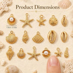 MAYNOS Gold Seashell Charms for Jewelry Making - Image 3