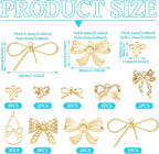 FASHEWELRY Alloy Bowknot Charms Links Golden Bow Tie Connector Charms Metal Bow - Image 6