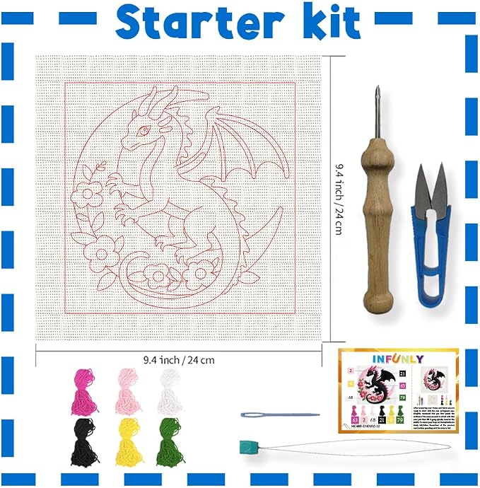 INFUNLY Dragon Moon Punch Needle Kit - Image 2