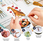 FREEBLOSS 6 Set Cross Stitch Bookmark Kit 11 CT Stamped Cross Stitch Kit DIY - Image 4