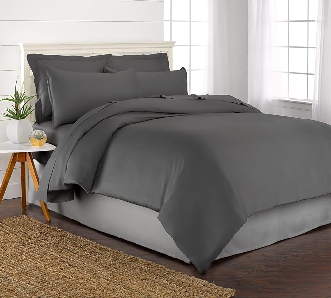 King Duvet Cover by Pure Bamboo, 3 Piece Set, Genuine 100% Organic Viscose by PureBamboo
