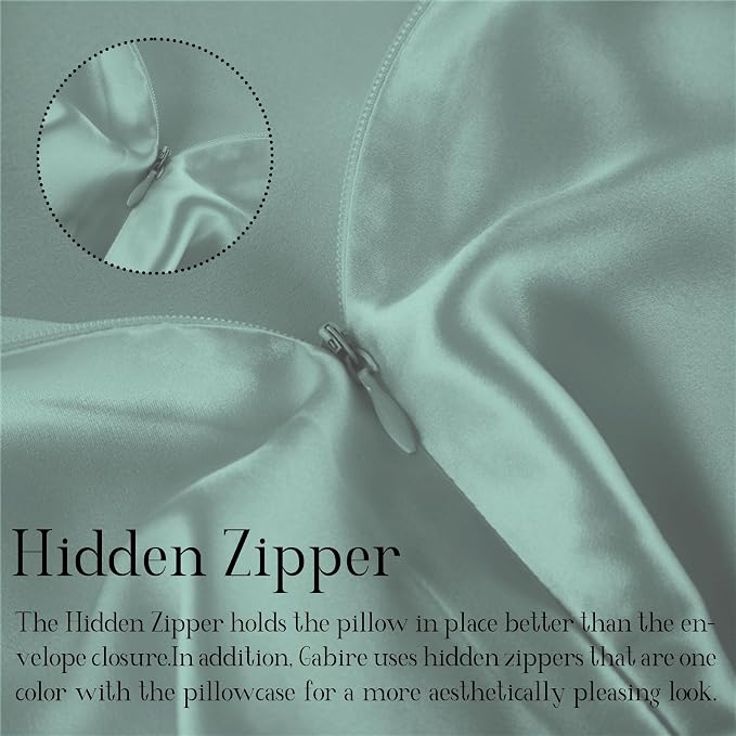 Gabire Mulberry Silk Pillow Cases Set of 2, Both Sides Real Silk Pillow Cover - Image 4