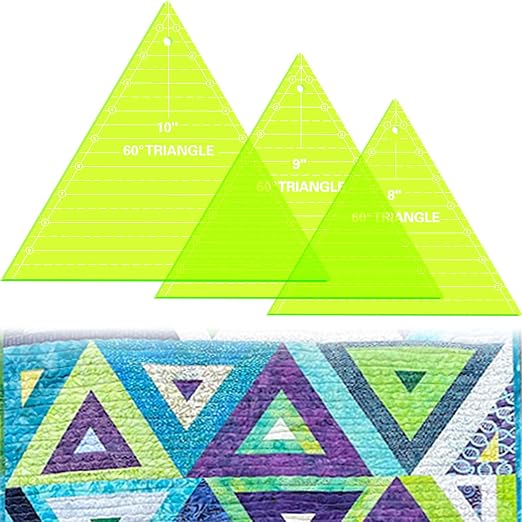 Kigley 3 Pcs 60 Degree Triangle Ruler by Kigley