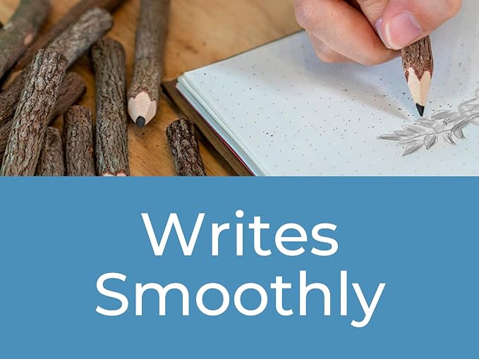 BSIRI Natural Twigs Wooden Pencils Handcrafted Suitable - Image 5