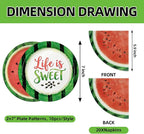 40Pcs Watermelon Birthday Plates and Napkins Set Disposable Fresh Fruit Melon - Image 2