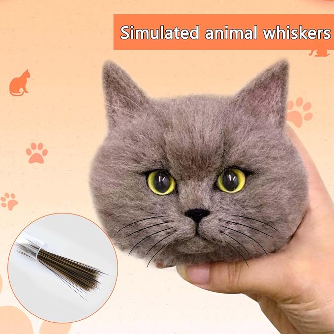 SoeKoa 250pcs Simulated Animal Whiskers 3 Inches Needle Felting Muppet | Animal - Image 3