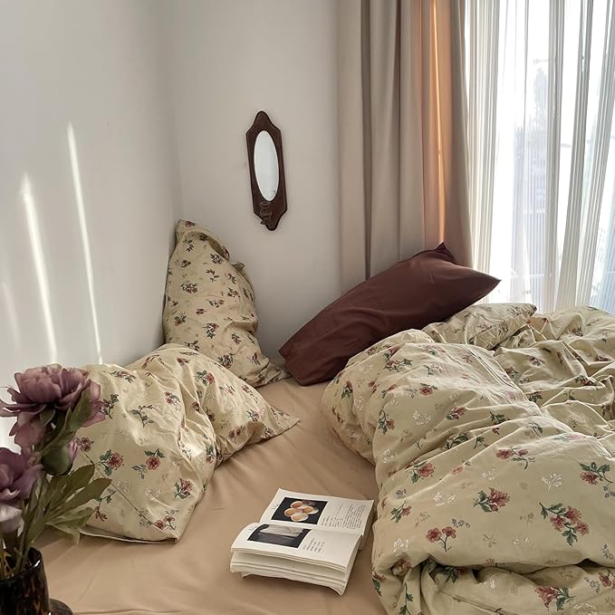 mixinni Vintage Floral Duvet Cover Queen Size - Image 2