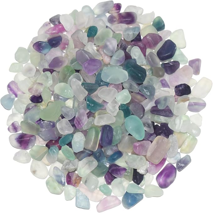 1 Lb/460g Pebbles for Indoor Plants, Sea Glass for Crafts, 0.2-0.35" Small by KUKUBAGS