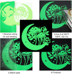FUNKAKA Glow in The Dark Heat Transfer Vinyl Roll, Glow in Dark HTV Vinyl - Image 5