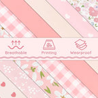 Aubliss 8pcs Fat Quarter Fabric Bundles Quilting Cotton Craft Fabric Pre-Cut - Image 5