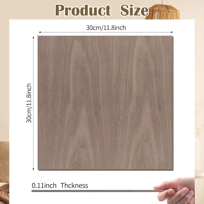 48 Pcs Walnut Unfinished Wood Craft, School DIY Projects, CNC Cutting, and Wood - Image 2