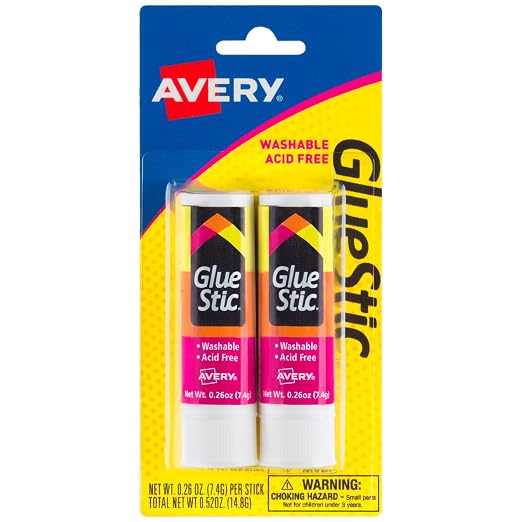 Avery Glue Stick White, 0.26 Oz. Permanent Glue Stic by Avery