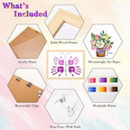 CLUSIVC Mother’s Day Handprint Flower Craft Kit – DIY Flower Bouquet Gift - Image 3