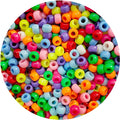 2000+ Pony Beads Bulk 6x9mm Multi-Colored Plastic Craft Beads Set, Bulk Hair by YUSLROB