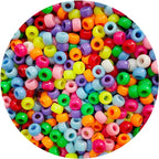 2000+ Pony Beads Bulk 6x9mm Multi-Colored Plastic Craft Beads Set, Bulk Hair by YUSLROB