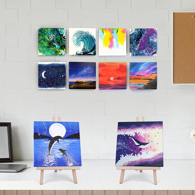 ESRICH Small Canvas Pack of 36, 5x5In Blank Canvases - Image 7