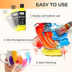 Nicpro 8 Colors Stained Glass Paint Set, 4oz / 120ml Waterproof Acrylic Enamel - Image 3