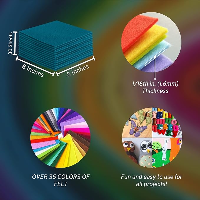 FabricLA Acrylic Felt Sheets for Crafts - Image 3