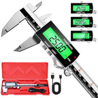 Preciva Backlight Digital Caliper, 6inch IP54 Waterproof Rechargeable by FindtheToolsYouWant