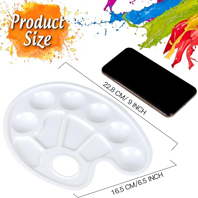 FANDAMEI Oval Paint Tray Palettes, Paint Palettes Paint Pallets - Image 3