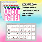 Bemeol 30 Sheets Large Letter Stickers 4 Inch Alphabet Letter Stickers Self - Image 2