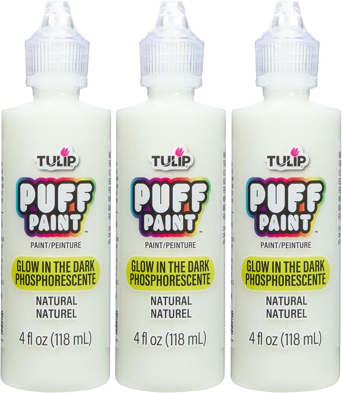 Tulip Puff Glow In The Dark Fabric Paint, Permanent Craft Paint by Tulip