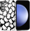 Case for Samsung Galaxy S23 Plus Case, Halloween Ghosts Bats Design Hybrid Dual by Kapadiy