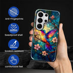for Samsung Galaxy S26 Ultra Case, Stained Glass Hummingbird Pattern Glossy 2 - Image 4