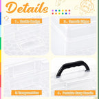 Geelin Clear Paint Storage Box and Paint Brush Storage Box Set, 30 Bottles - Image 4