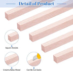 30 Pieces Balsa Wood Sticks 1/2 x 1/2 x 12 Inch Wood Strips Balsa Square Wooden - Image 3