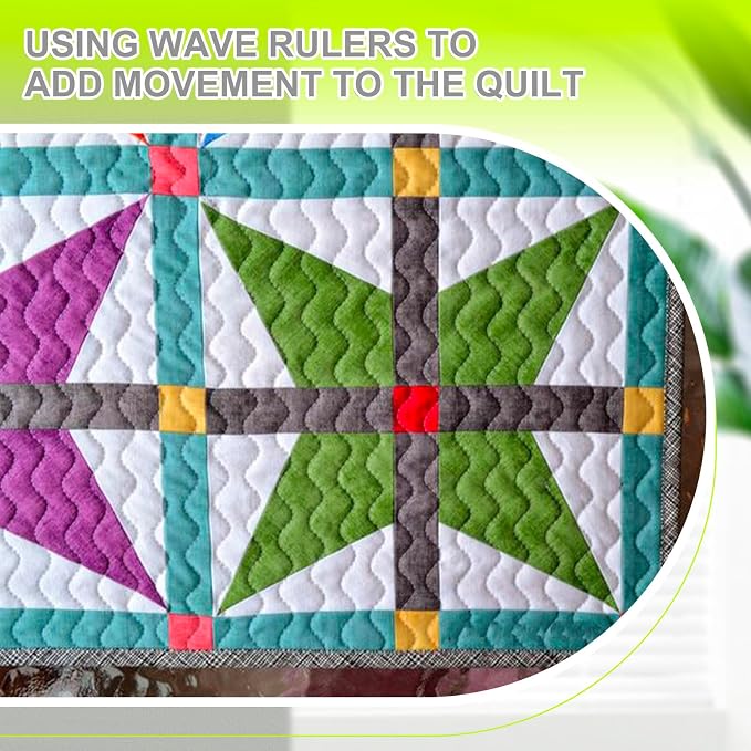 Kigley Free Motion Quilting Templates Waves Acrylic Quilting Rulers - Image 5
