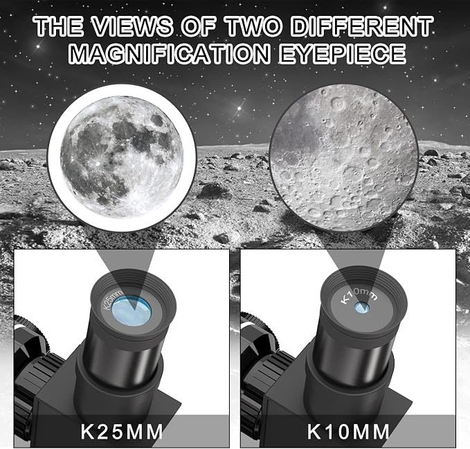 Telescope for Kids & Adults, 70mm Aperture 360mm Refractor Telescope for - Image 4