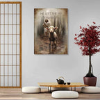 Framed Jesus Saves the Lost Lambs Canvas Wall Art Jesus Leaves 99 Sheep Picture - Image 7