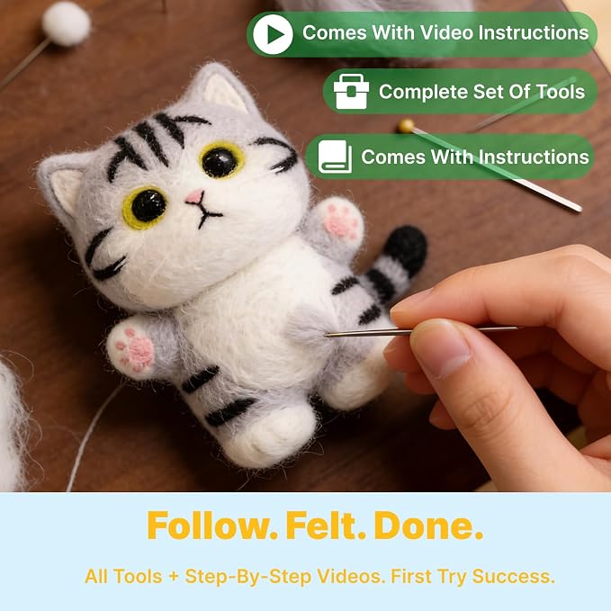 MeowPick Needle Felting Kit, Wool Felting Kit - Image 3