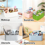 Multiuse Caddy Organizer with Handle, Portable Divided Plastic Tote Bin - Image 2