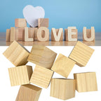 MUXGOA Wood Blocks for Crafts, 2 Inch Unfinished Wooden Cubes Natural Wood - Image 6