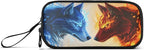 Wolf Ice Blue Fire Pencil Case Box Boys Girls Large Pencil Pouch - Image 8