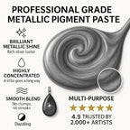 BALTIC DAY Metallic Platinum Silver Epoxy Resin Pigment Paste XL – Opaque Epoxy - Image 4